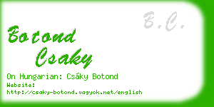 botond csaky business card