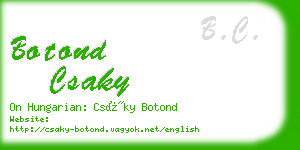 botond csaky business card